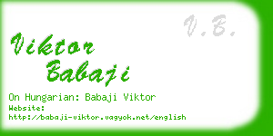 viktor babaji business card